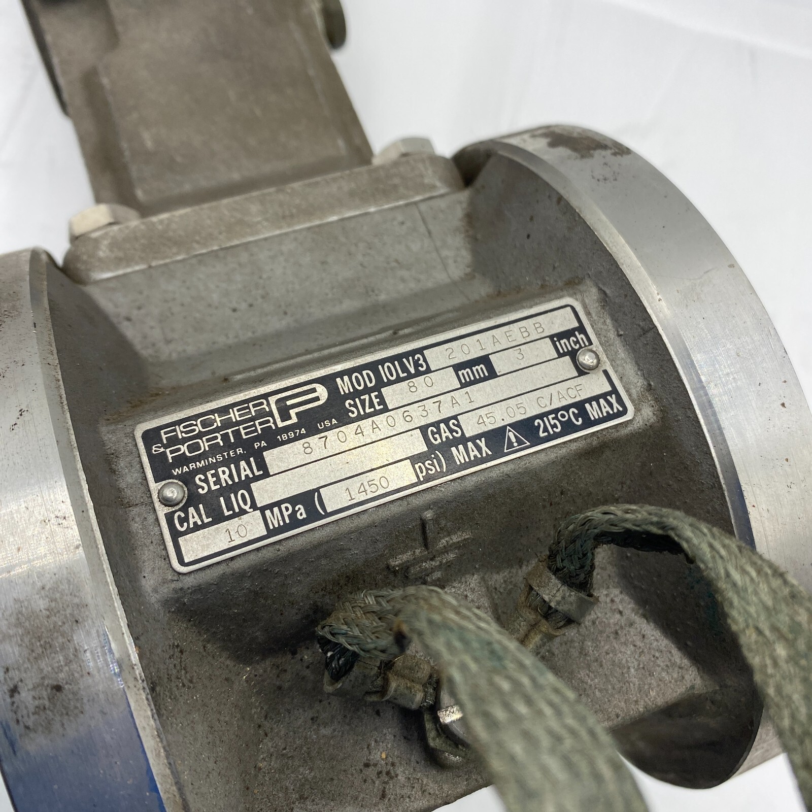 FISCHER & PORTER 10LV3 201AEBB Vortex Flowmeter 3" 80mm 1450 PSI ✅