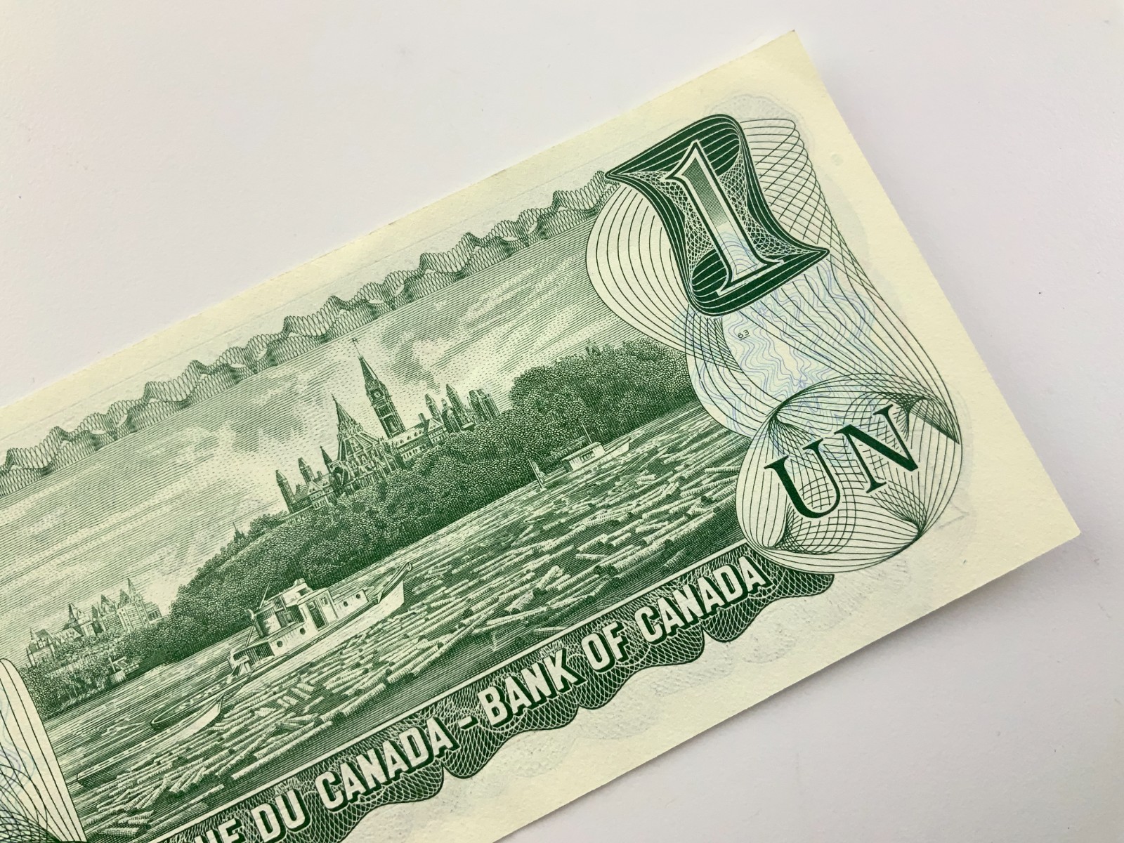 1973 Canada 1 One Dollar Uncirculated Banknote BAT Prefix Crow Bouey JJ323