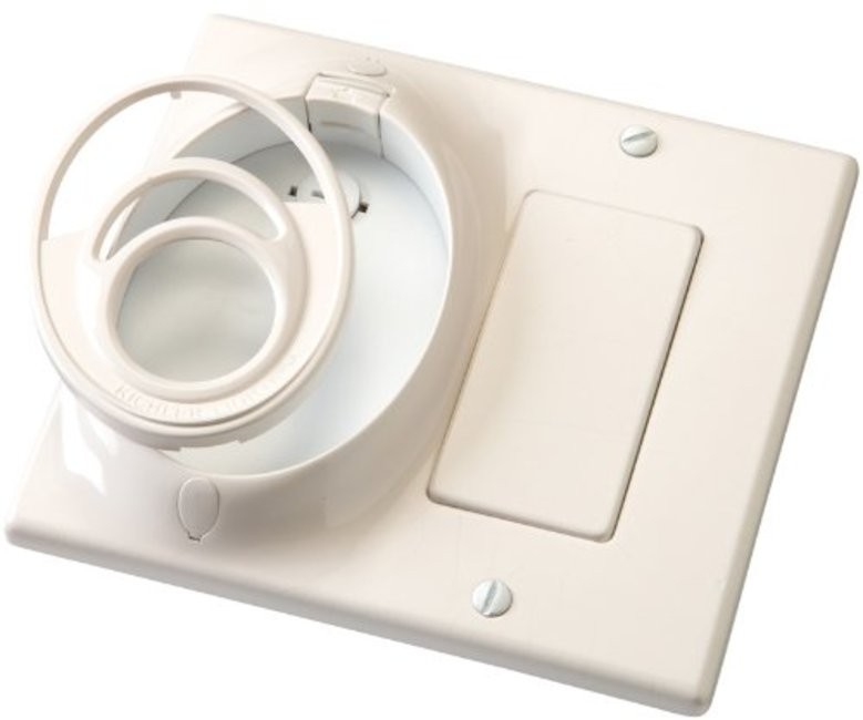 Kichler 370011 Ivory Traditional / Classic Fan Dual Gang Wall Plate Accessory