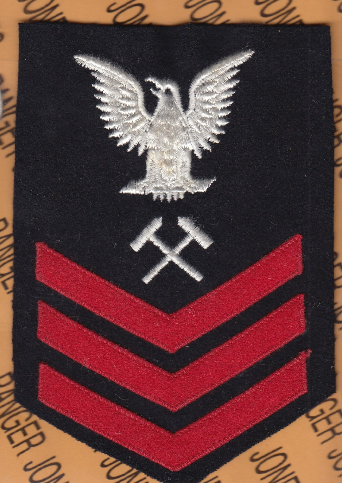 USN US Navy E-6 Metalsmith PO-1st Class Rate ~5.75" patch N53