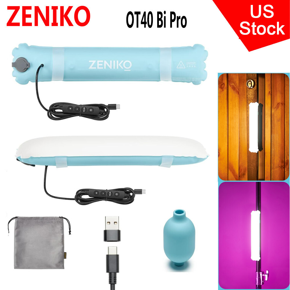 Zeniko OT40Bi Pro 40cm 7W Magnetic Bi-Color Handheld Inflatable LED Tube Light