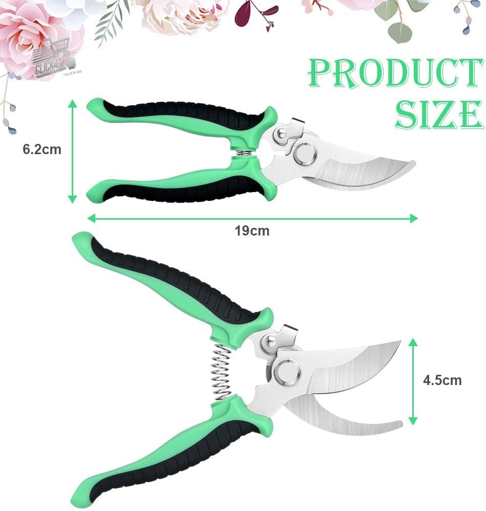 2Pcs Professional Pruning Scissors Forged Steel Shears Garden Pullers