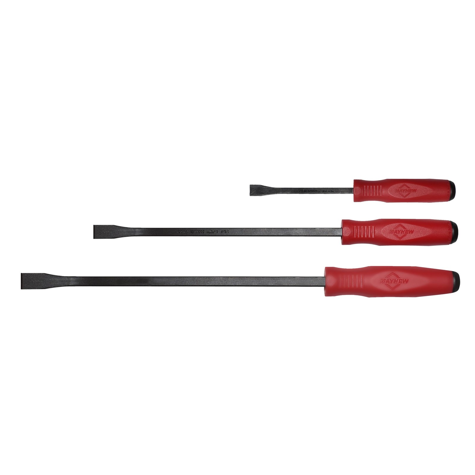 31090 Dominator Economy Curved Pry Bar, Red, Small 3-Piece Set