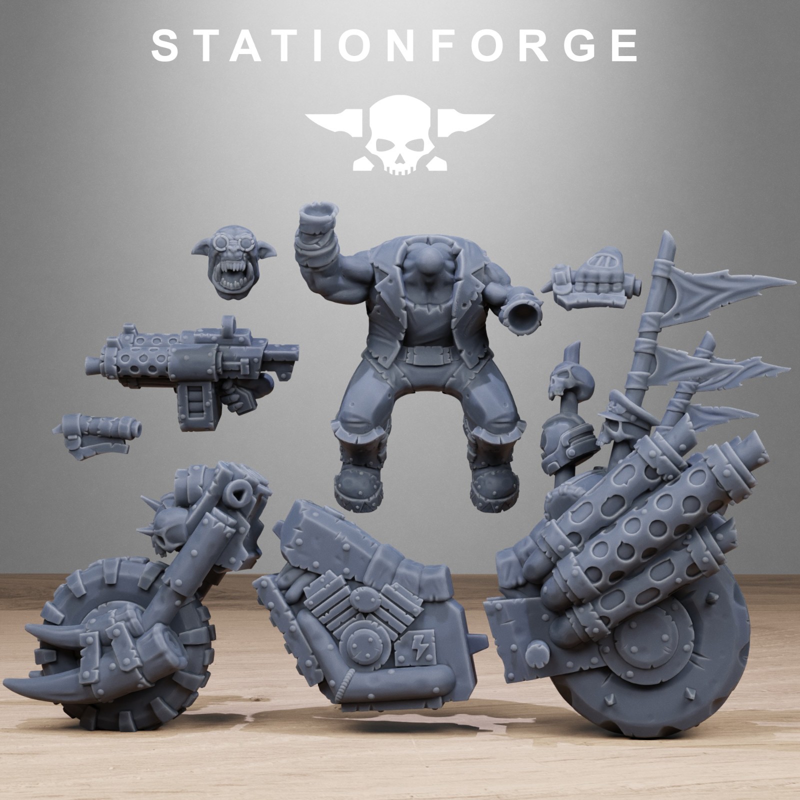 Orkaz Bikers from Station Forge 32mm scale.