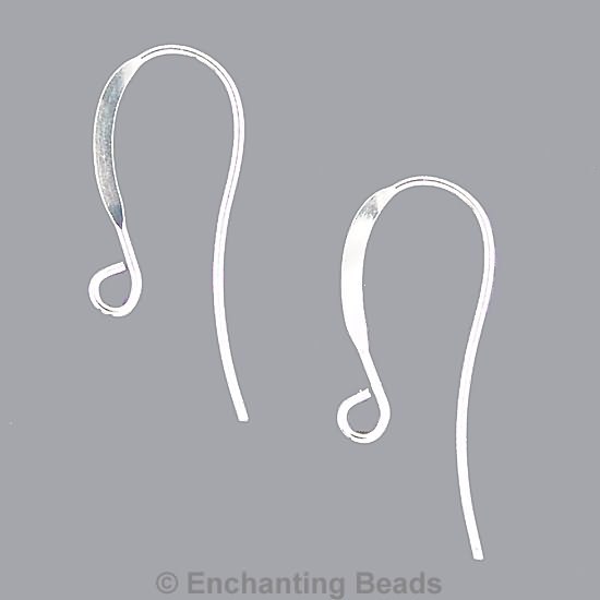 French Hook Earrings Silver-Plated 41054 (144) Silver Ear Wires, Fish Hook