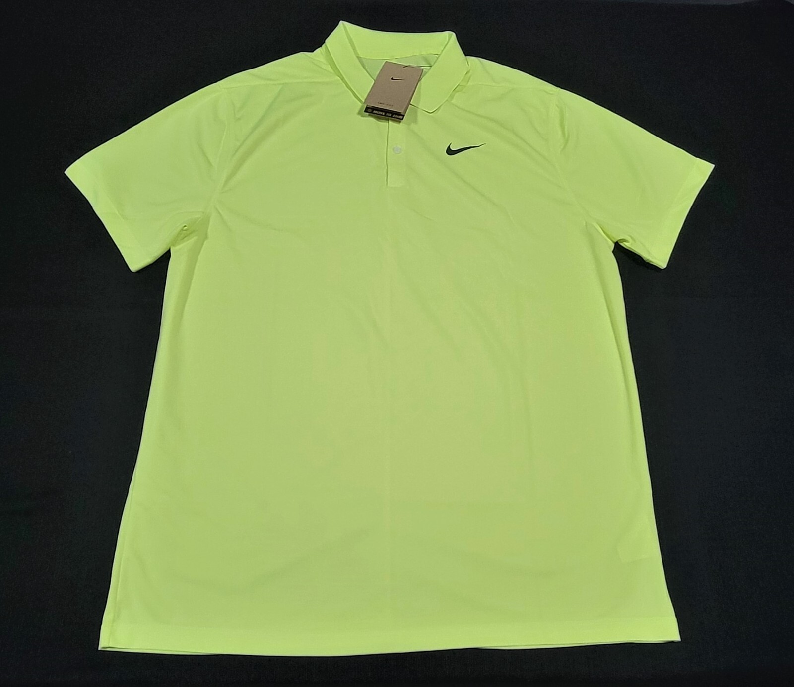 Nike Mens Dry-fit Golf Victory Polo  Neon Yellow    DQ4146-736 Size Large
