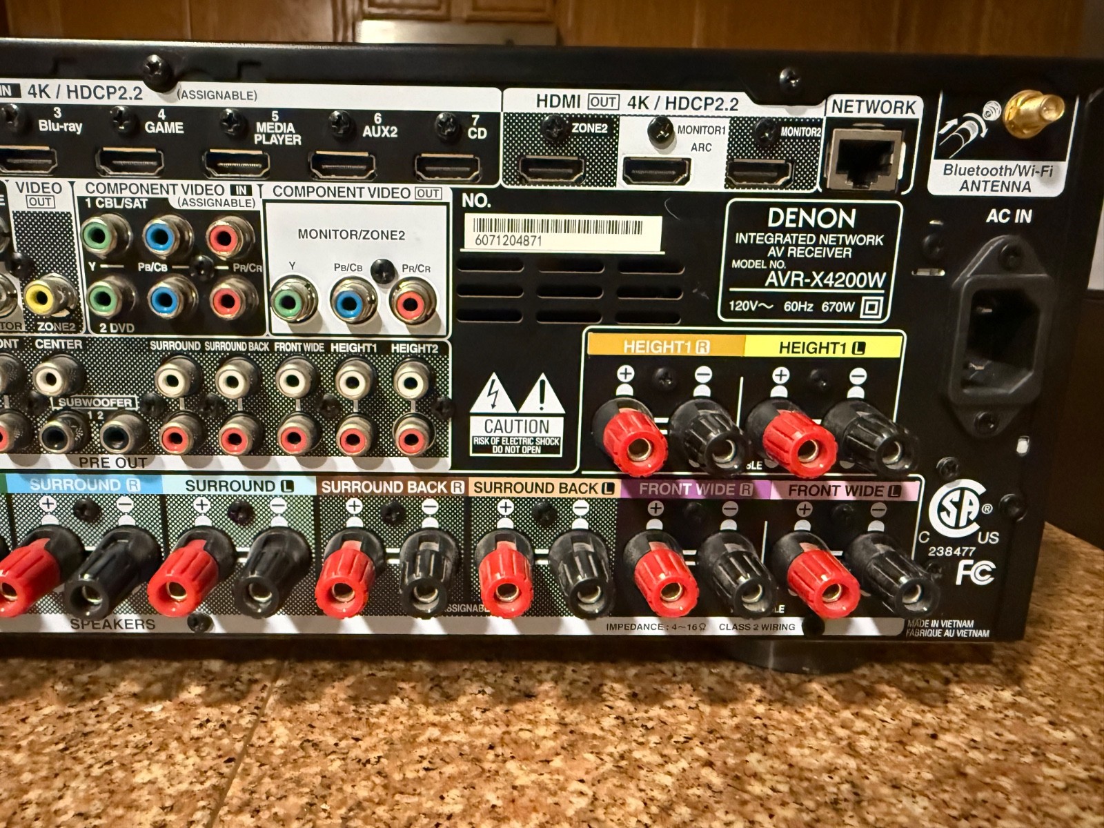 Denon IN-Command AVR-X4200W 7.2 Channel 235 Watt Receiver