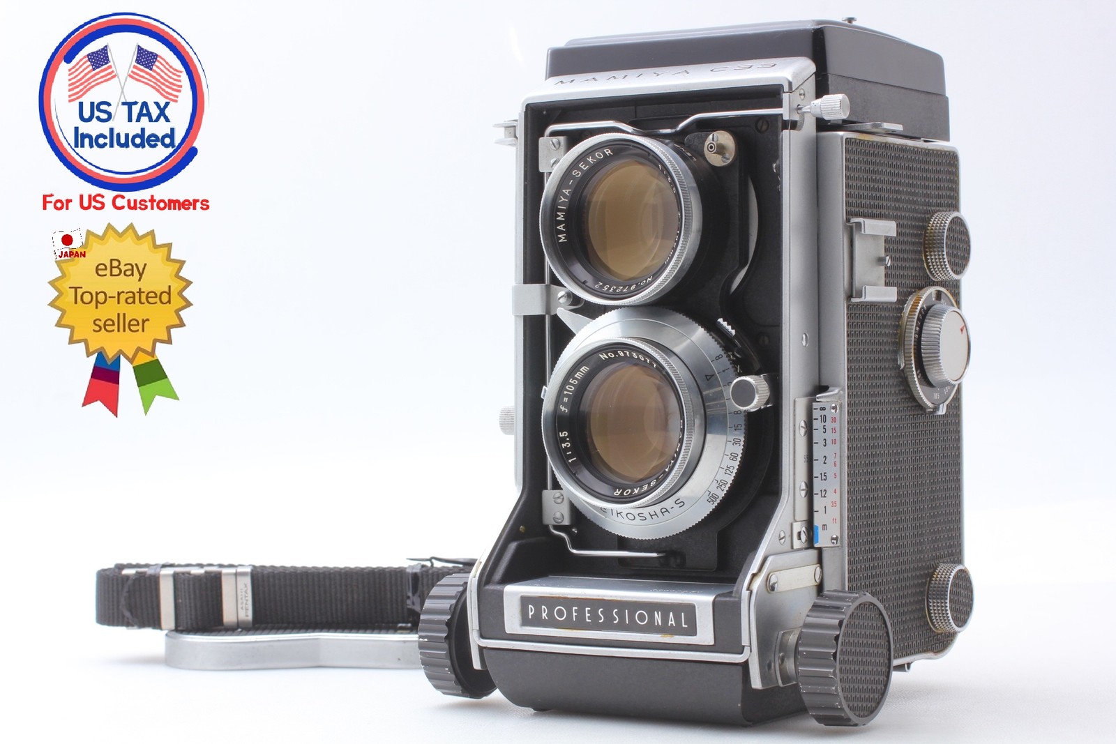 [Near MINT] Mamiya C33 Pro TLR 6x6 Camera w/ Sekor 105mm f/3.5 Lens From JAPAN