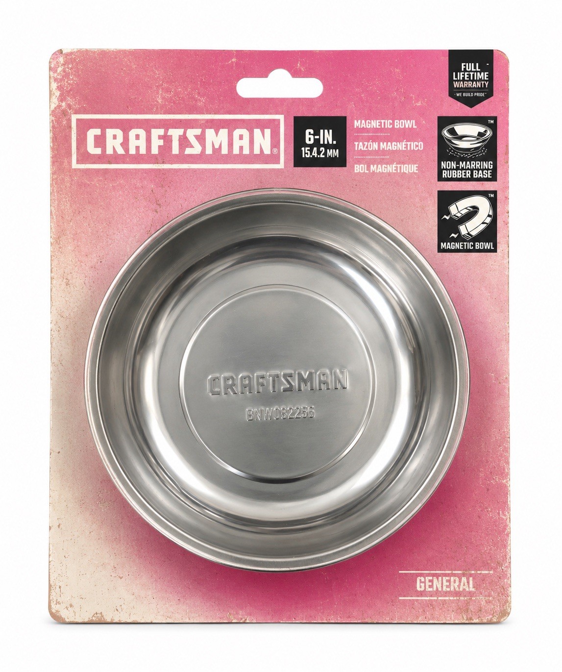 Craftsman 6-in Magnetic Bowl Stainless Steel Parts Tray CMMT98285 New