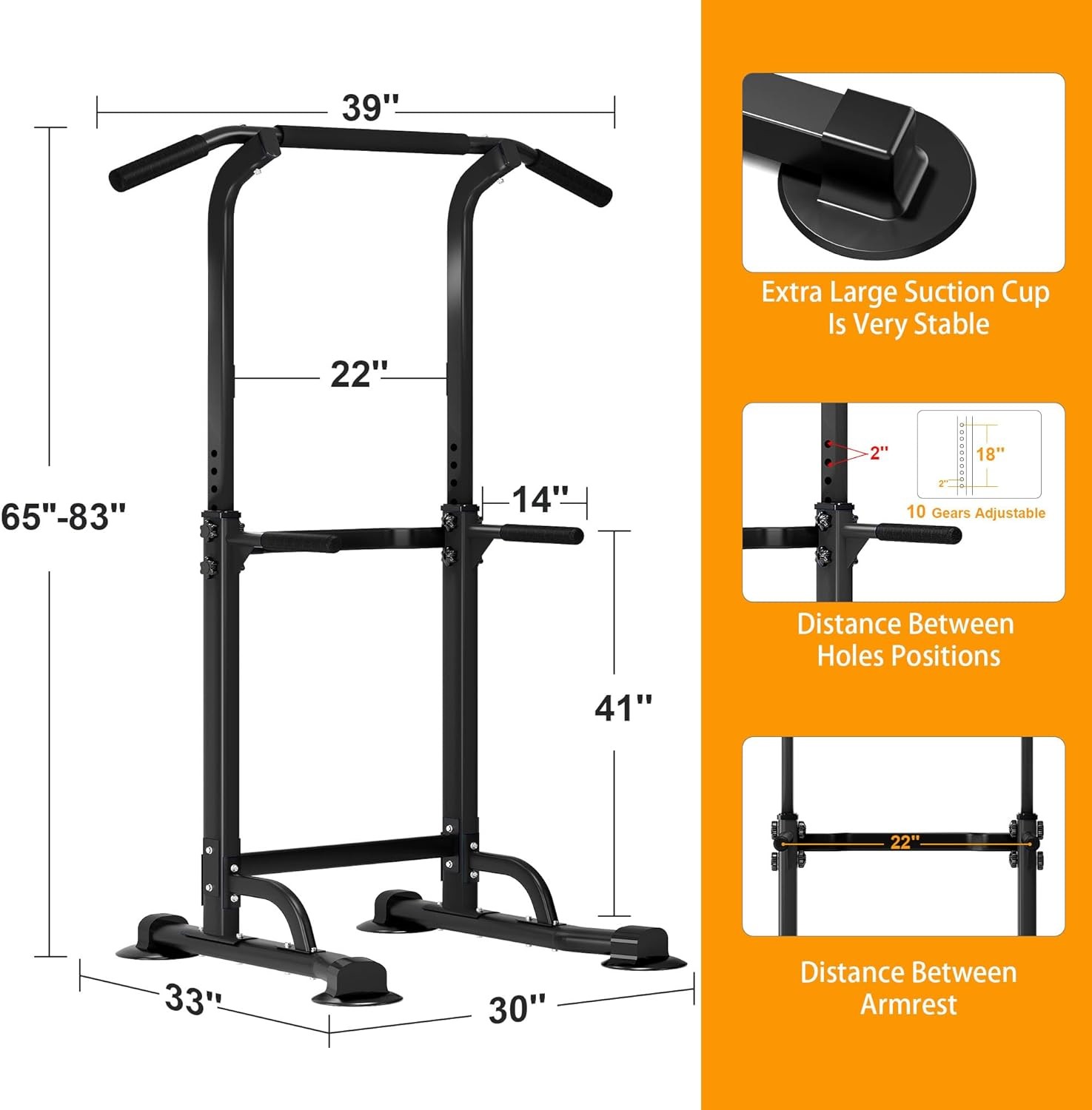 Power Tower Pull Up Dip Station Multi-Function Fitness Equipment