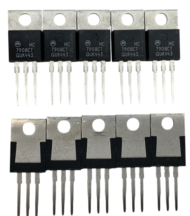 10-pcs Motorola MC7908CT IC Linear Voltage Regulator Negative Fixed 1A TO-220