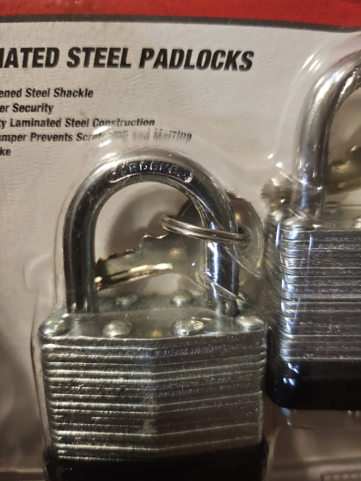 Hyper Tough 40mm Laminated Steel Keyed Padlock, 2 Pack