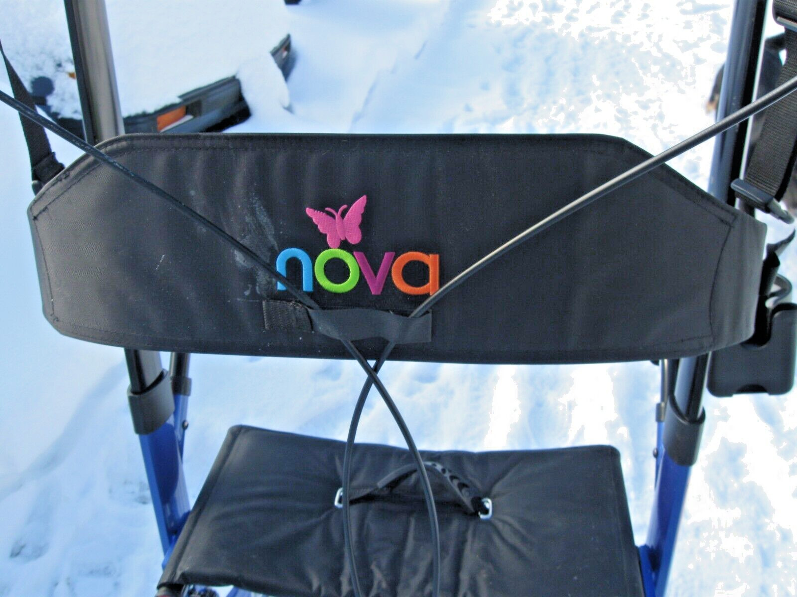 Nova Dragon Fold n’ Go Rise UP Rollator Upright STANDING WALKER Bright BLUE