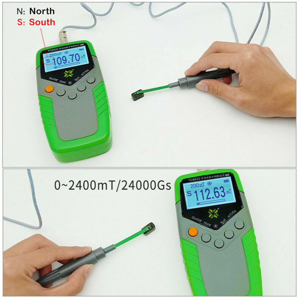 TD8620 Gauss Meter Handheld Tesla Meter Permanent Magnet Teslameter 5% Accuracy