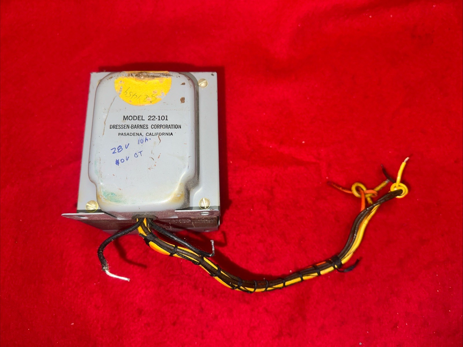 Vintage Dressen-Barnes Corp Model 22-101 Power Transformer
