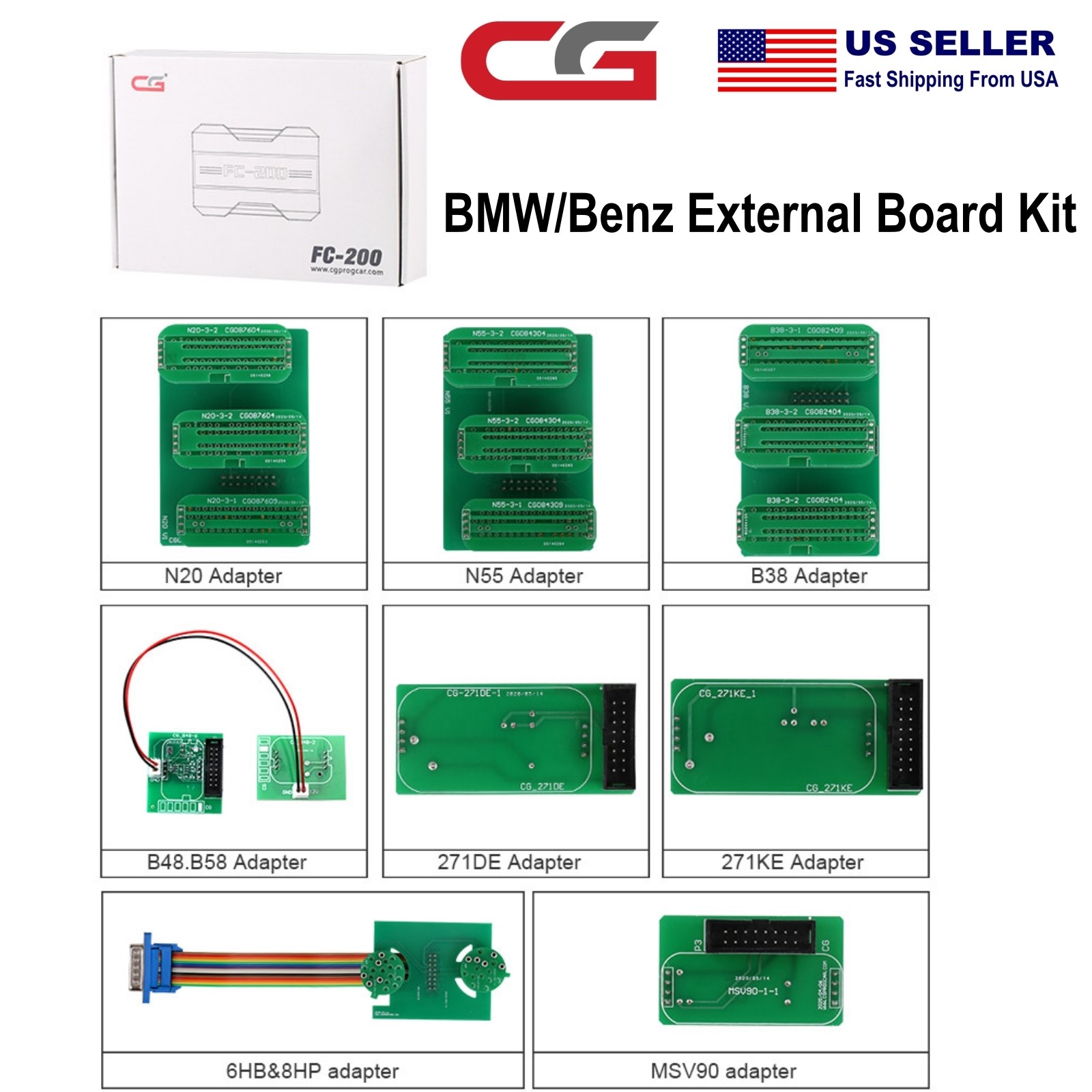 CGDI for BMW/for Mercedes Benz External Board (DME/EGS) work with AT200 FC-200