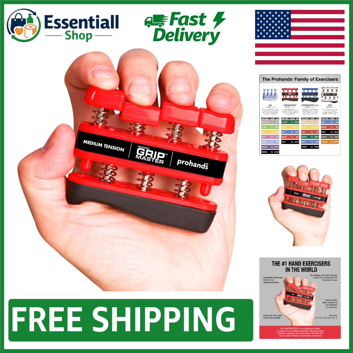 Gripmaster Finger Exerciser - Isolate Each Finger for Maximum Strength