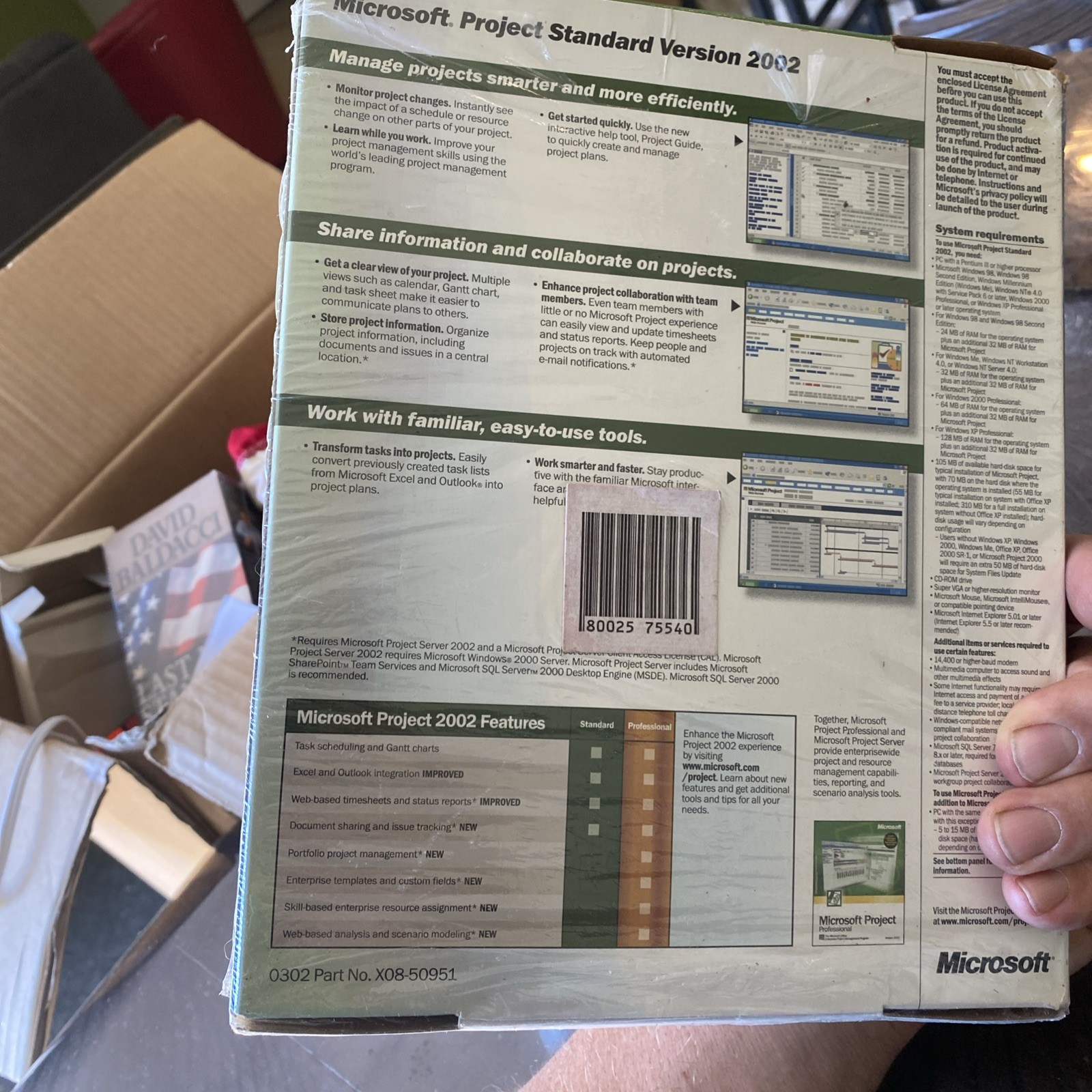 Microsoft Project Standard 2002 - Complete Package - Sealed