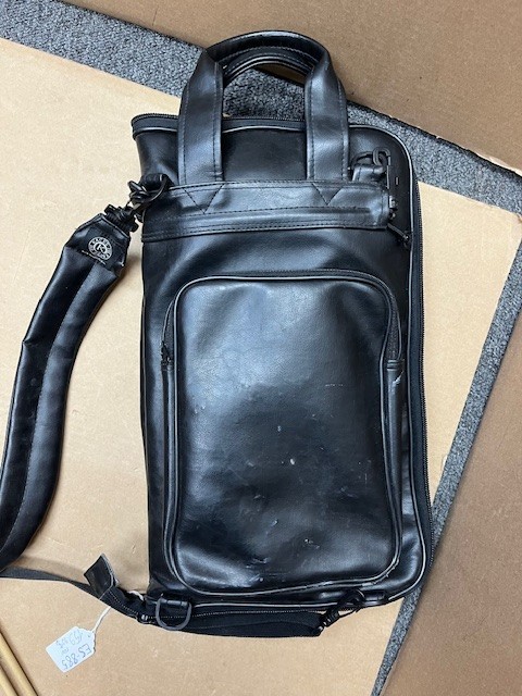 Ace Products Ent. Kaces III Leather Stick Bag W/ Strap (Black)