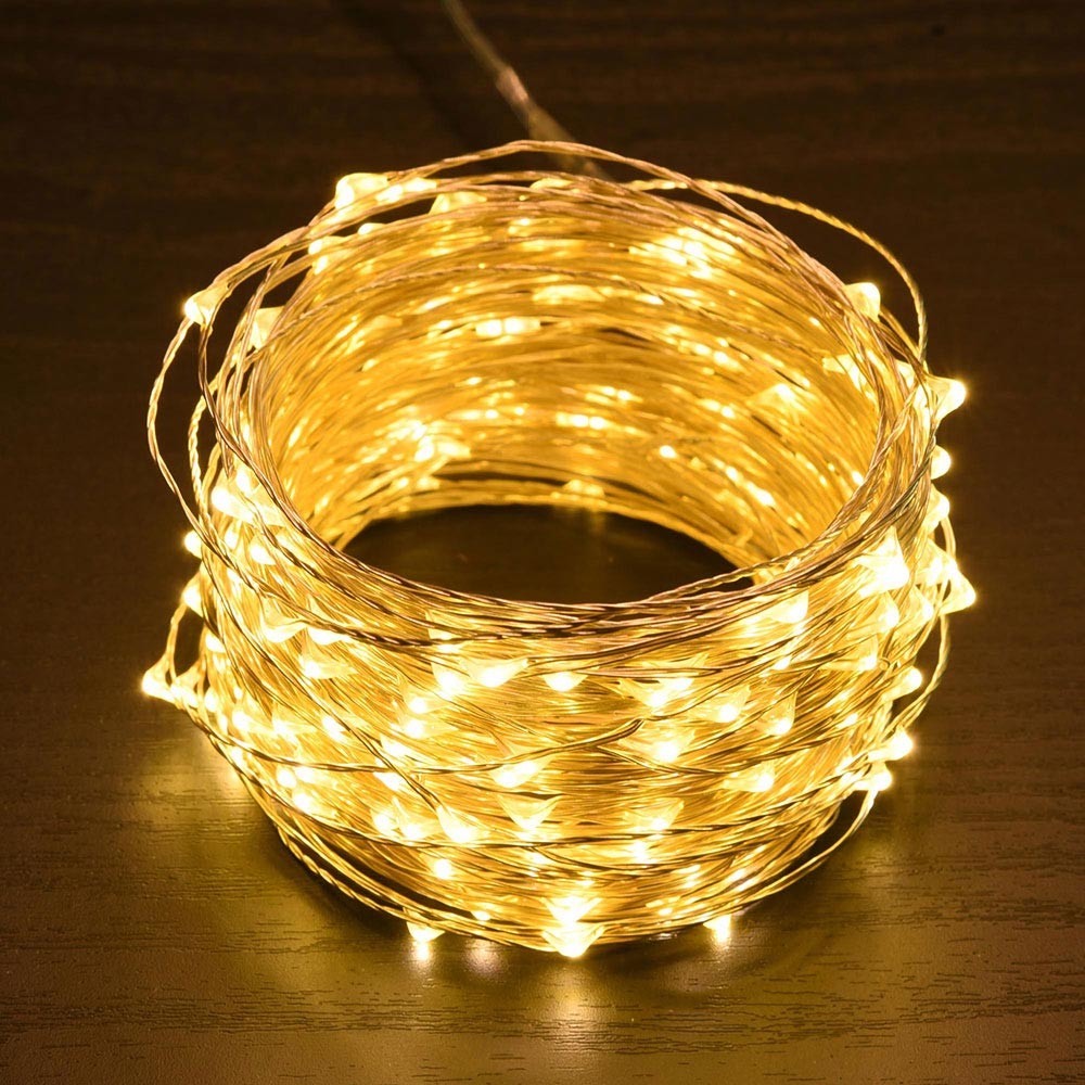 66 FT 200 LED String Starry Fair Light Battery  8 Mode Christmas Outdoor Décor