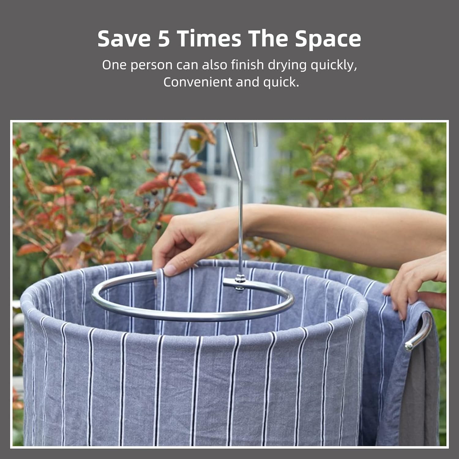 2 Pack Spiral Sheet Hanger, 304 SS Space Saving Blanket Covers Organizer.