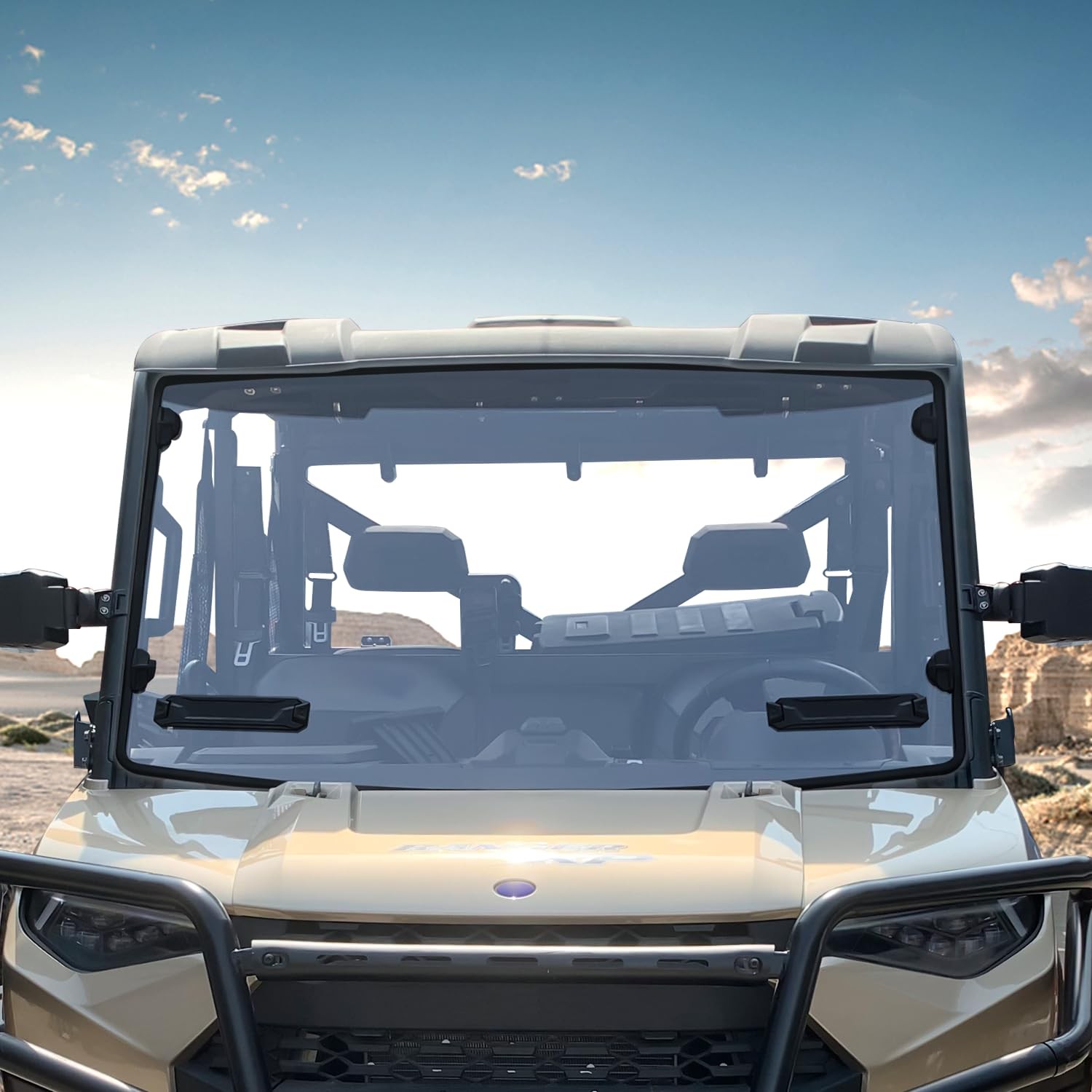 Front Windshield Heavy Duty Scratch Resistant Full Windshield Compatible Clear