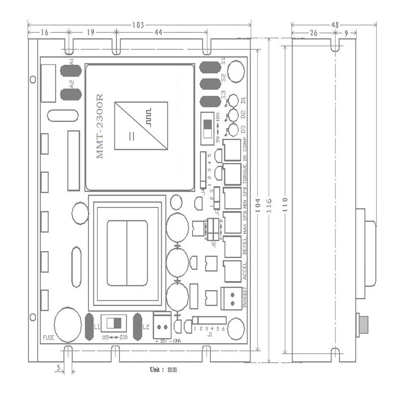 Anti-interference input 115/230VDC Motor Speed Controller for Welding Positioner