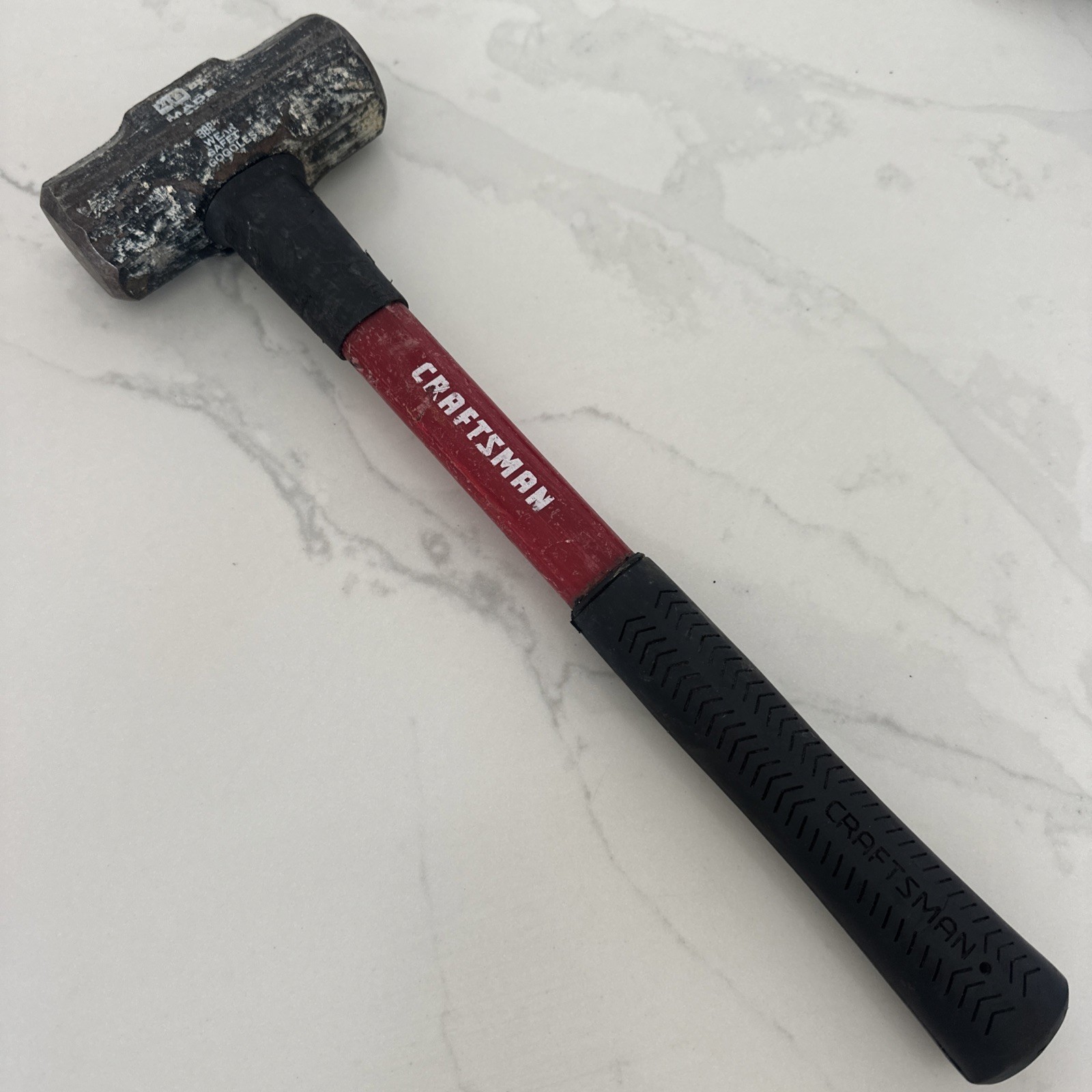 Sears Craftsman USA Huge 48oz Sledge Hammer 38261 Fiberglass Black Head 15.5”