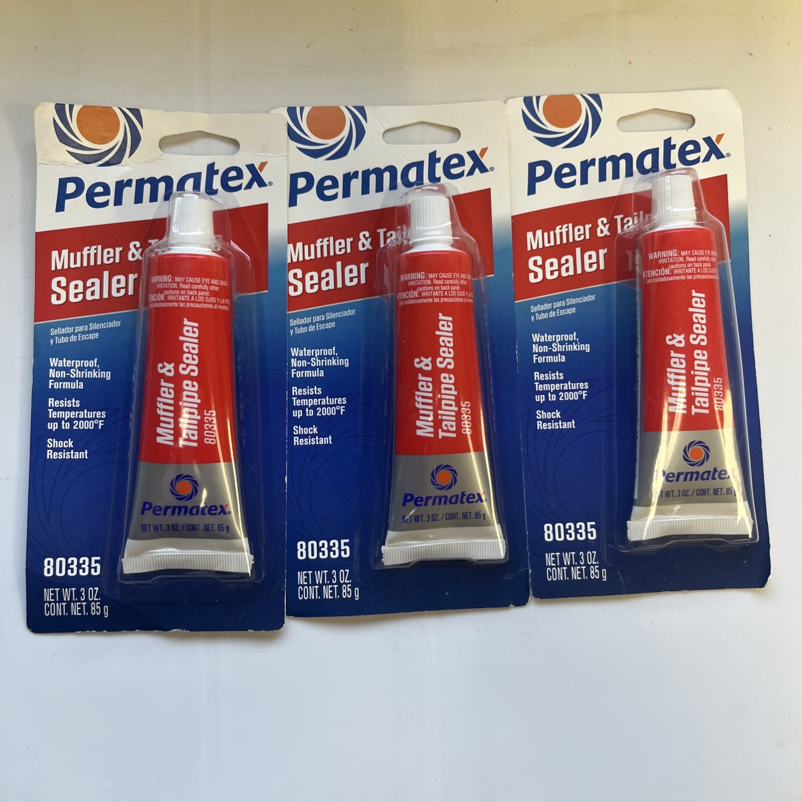 Permatex 80335 Muffler and Tailpipe Sealer 3oz Lot of 3
