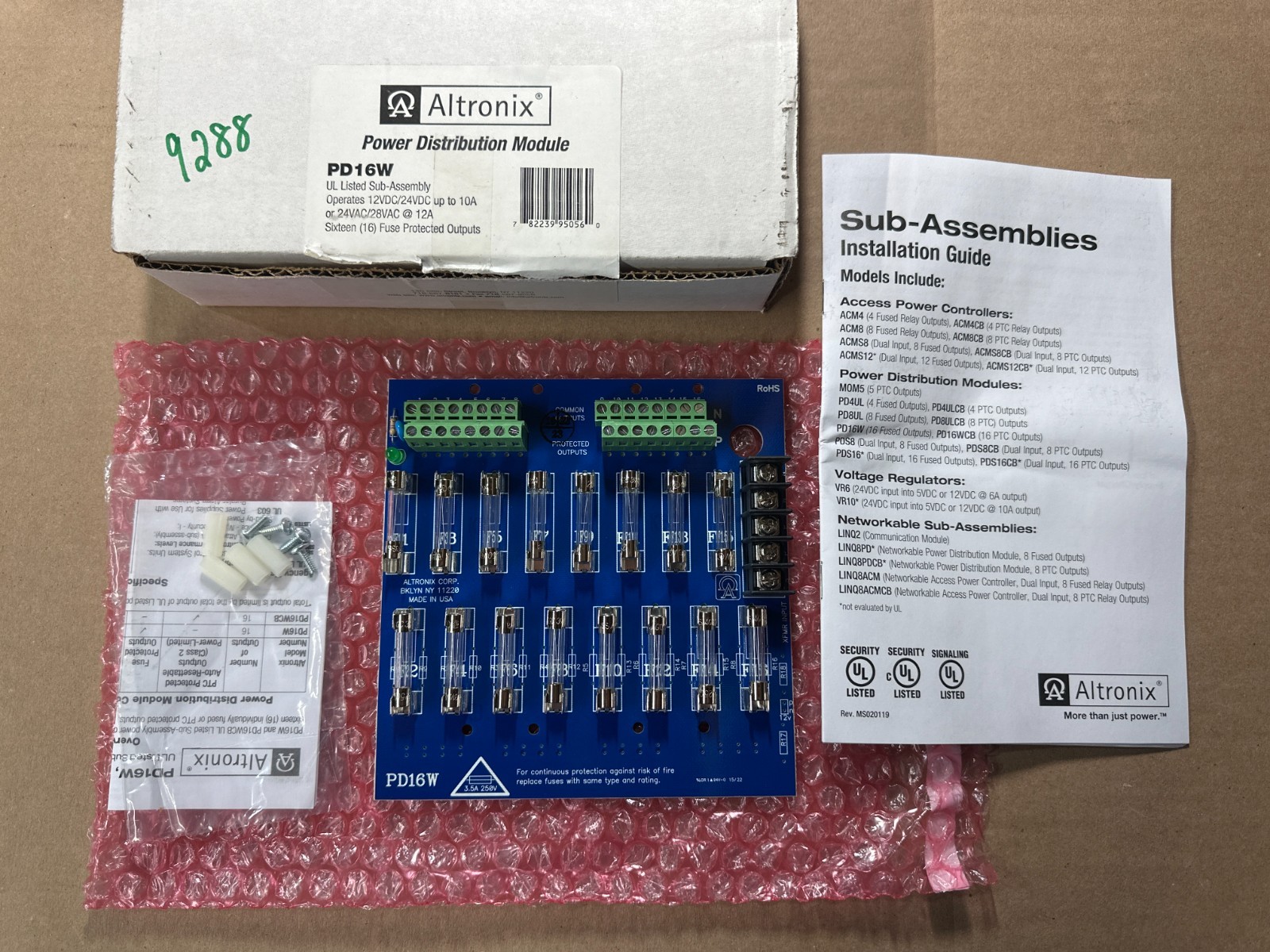 ALTRONIX POWER DISTRIBUTION MODULE PD16W