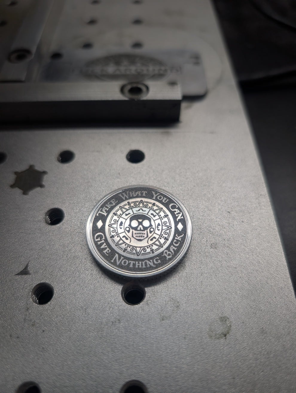 The Jack Sparrow- CNC Machined Laser Engraved Aluminum Golf Ball Marker