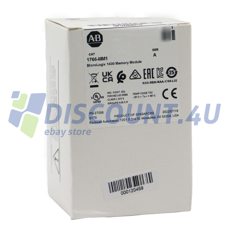 NEW Factory Sealed Allen-Bradley 1766-MM1 SER A MicroLogix 1400 Memory Module