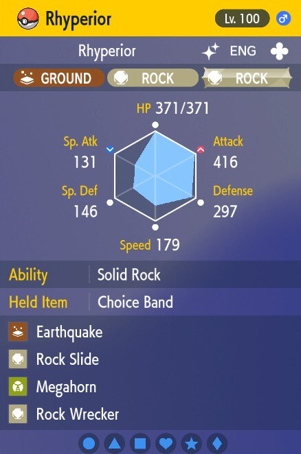 Pokemon Scarlet and Violet 6iv Shiny Max EV Rhyperior