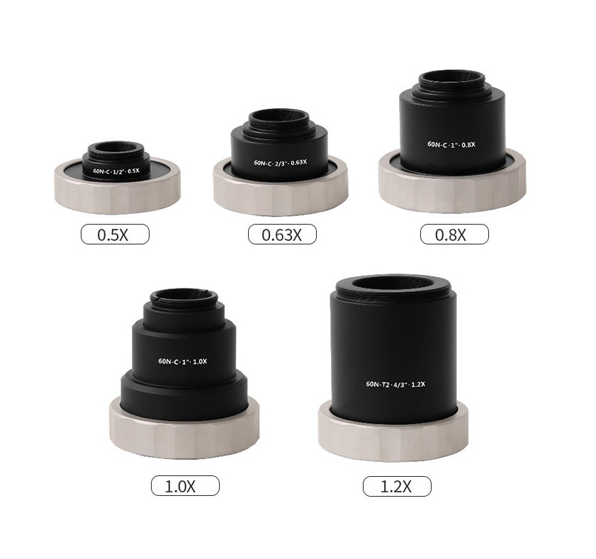 0.5X 0.63X 0.8X 1X 1.2X C Mount TV Camera Adapter for Zeiss Axio Microscope