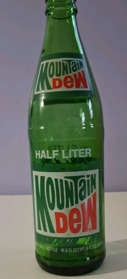 Mountain Dew 16.9oz Vintage Glass Bottle