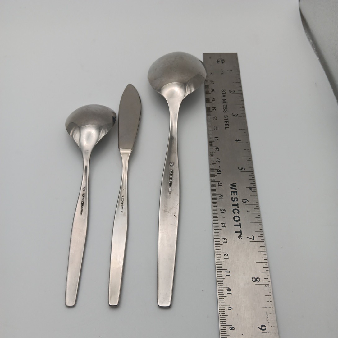 Gorham Montoro 3 Piece Server Hostess Set Stainless Flatware Old Stock Floral