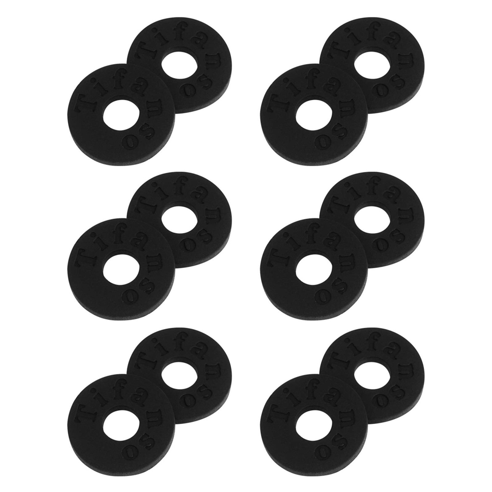 tifanso 6 Pairs Guitar Strap Locks, Premium Medium, Black Blocks