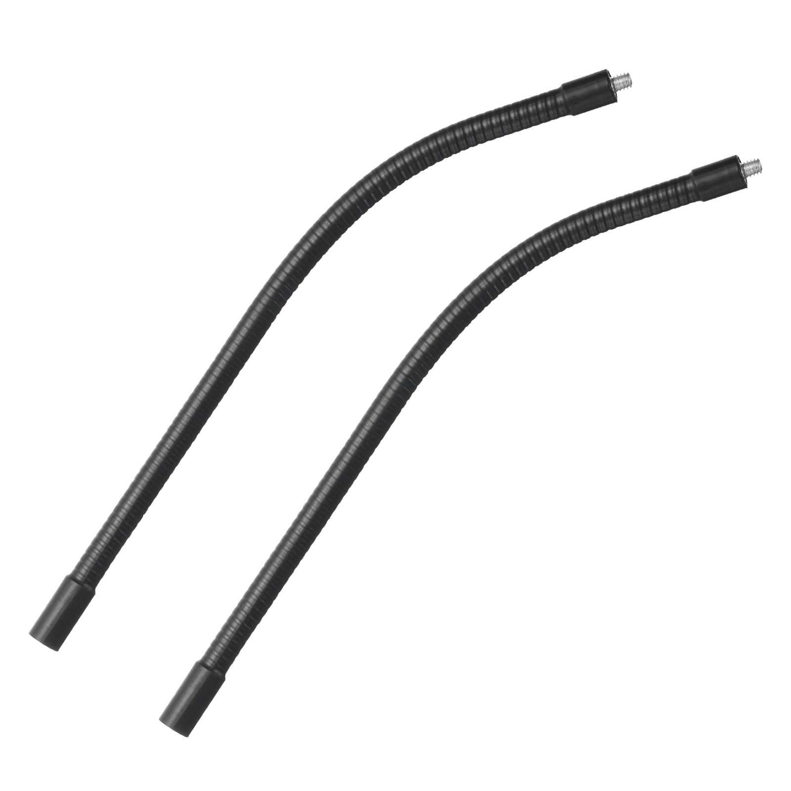 12" Gooseneck 1/4"-20 Female to Male Thread Microphone Tube Extension, 2 Pcs