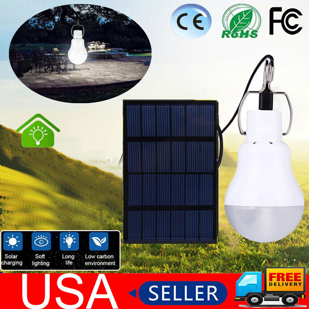 1-4X Solar Light Bulbs Waterproof Camping Tent Lamps For Shed Chicken Coop Light