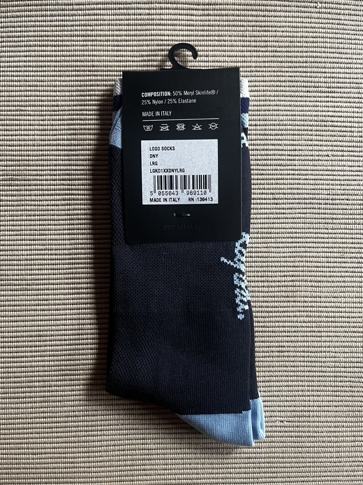 Rapha Logo Socks- Men's Large
