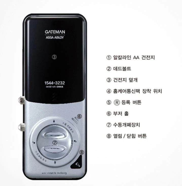 Gateman Shine U Digital Lock One Touch Entry For Double Glass Door / FedEx