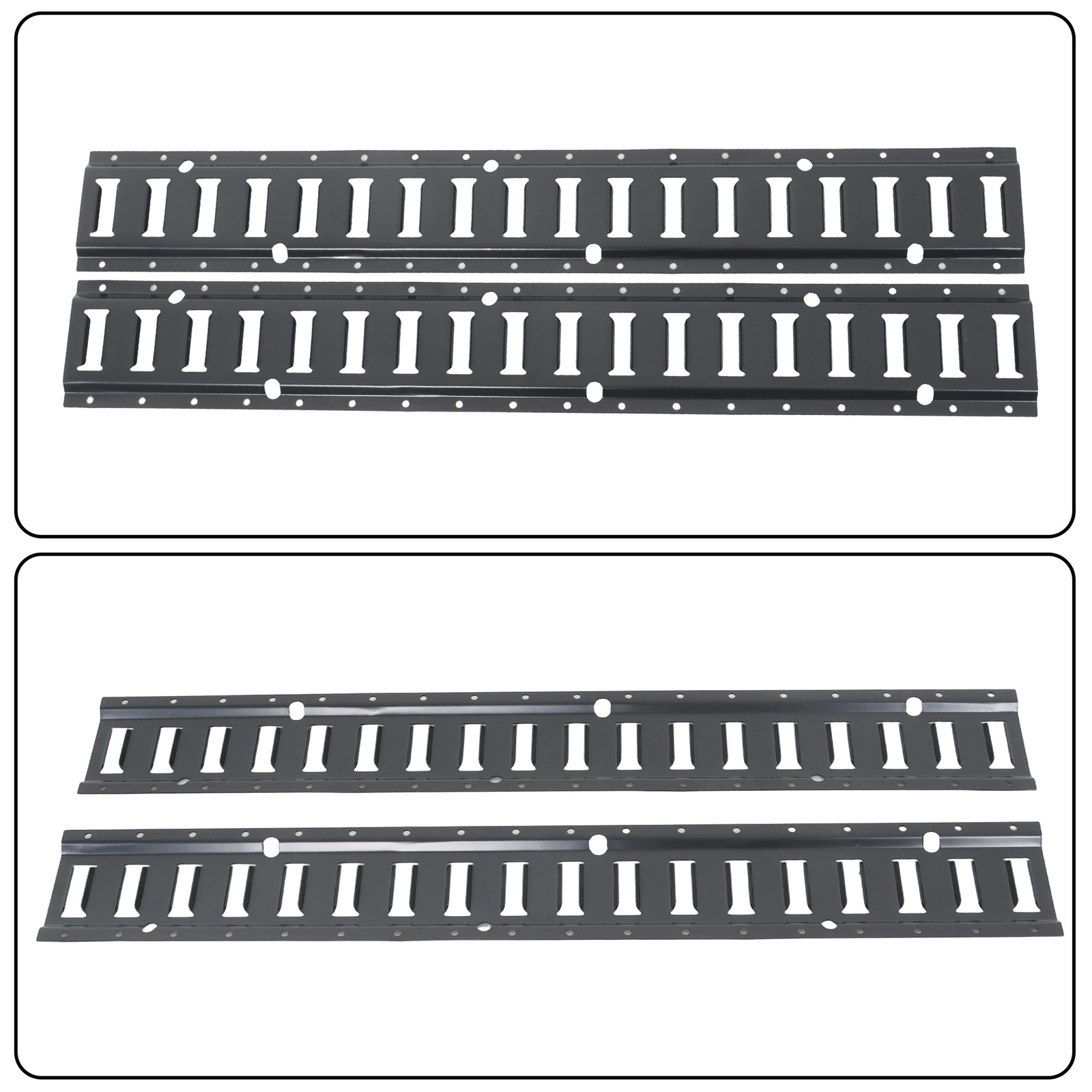 8 Pack Enclosed Trailer 3ft Powder-Coated Steel E Track Rails Tie Down