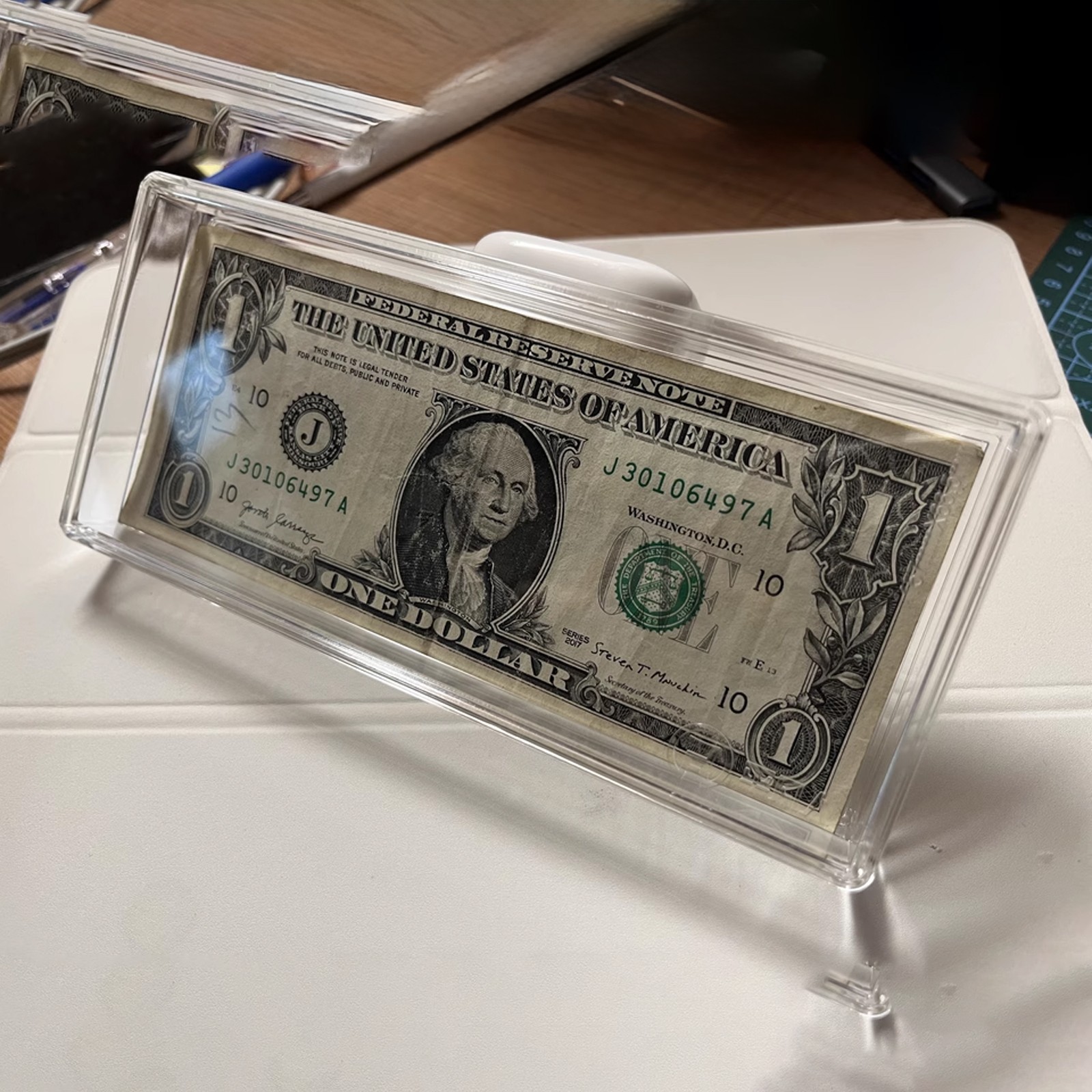 Acrylic Box Bundle US Dollar Banknote Currency Bills Display Storage Case Holder