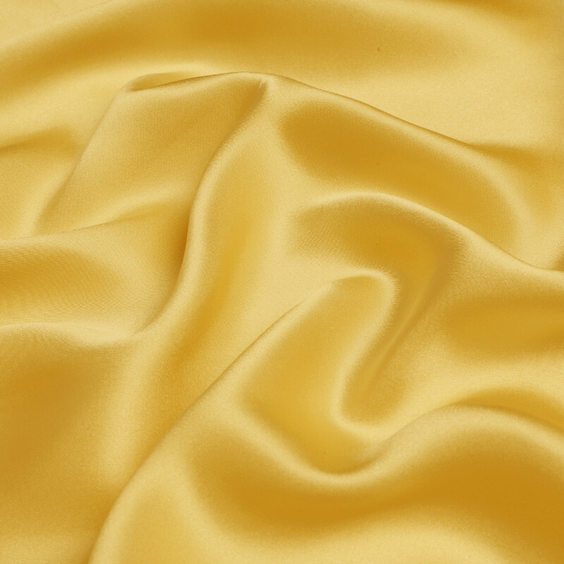 Gold 100% Pure Mulberry Silk Fabric by the Yard 44" width 19 mm 6A Grade