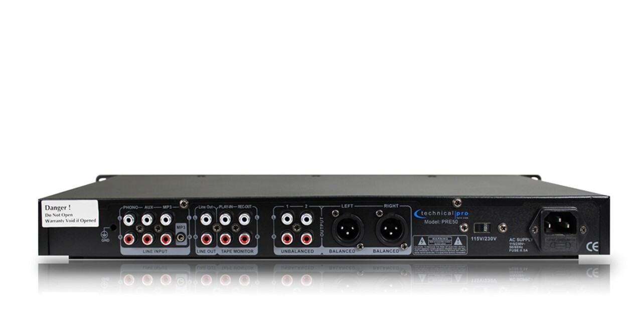 Technical Pro PRE50 2CH Pre Amplifier Scratch & Dent