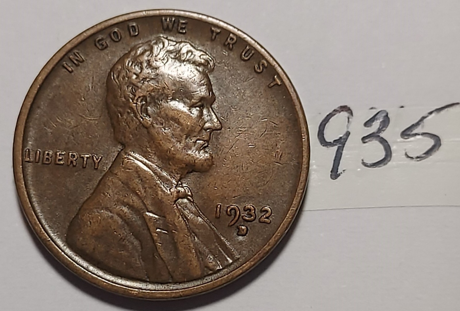 1932-D Lincoln Wheat Cent      EXTREMELY  FINE    # 935