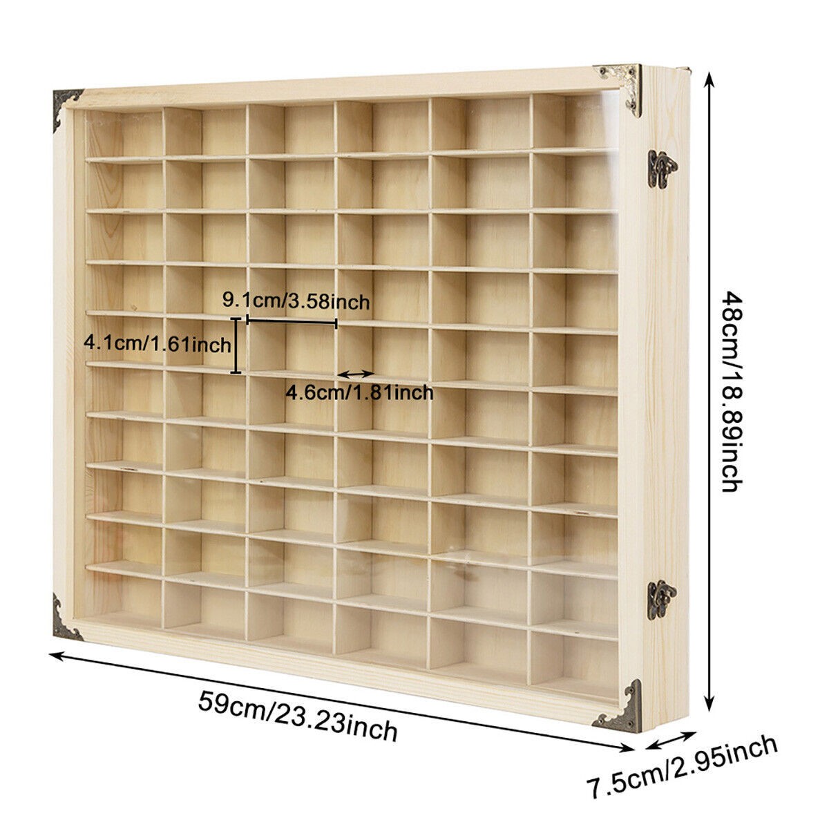 Wall Mounted Wood Display Case 1/64 Car Model Diecast Car Matchbox Storage Rack