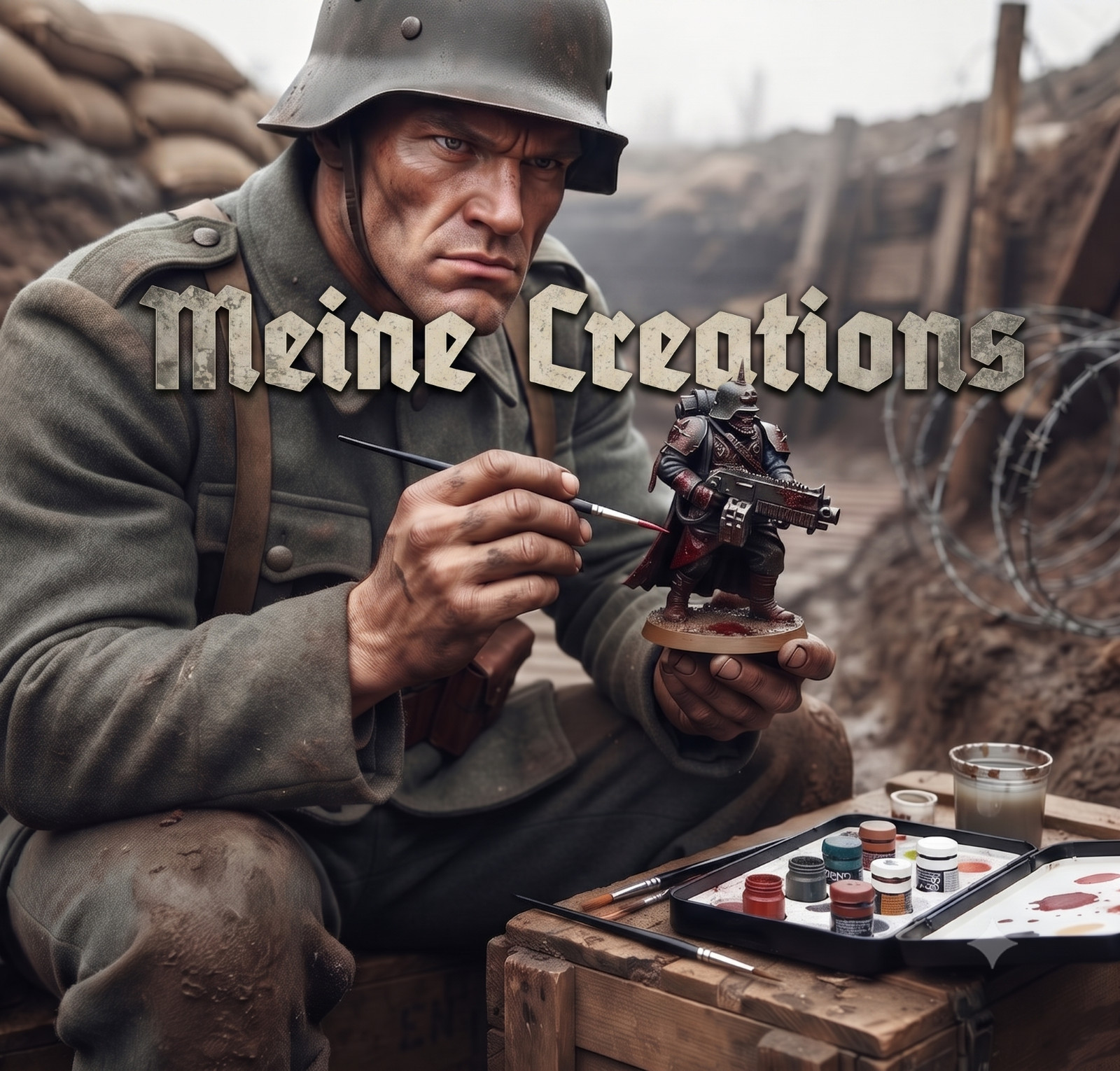Secret | Trench | Grimdark | Minis | Proxy | 32mm | Print on Demand