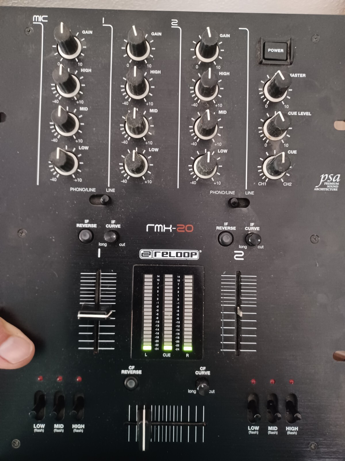 Reloop RMX-20 Black Fire Edition Pro DJ Mixer WORKS