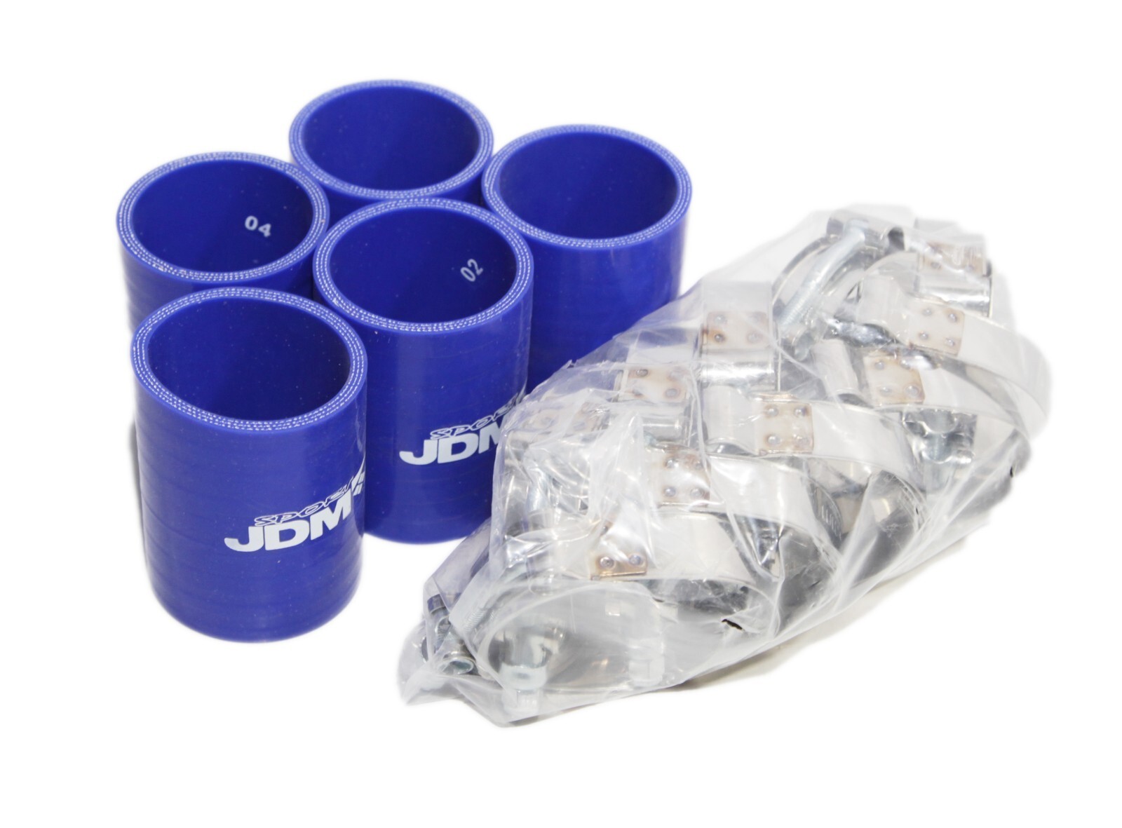 5pcx 2.0"ID 4PLY Hump Hose Straight Coupler Silicones+ 10xSS T-clamps
